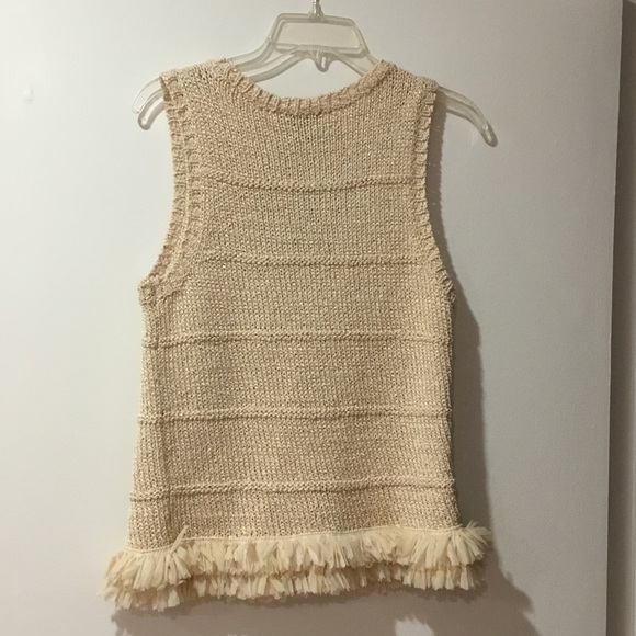 Ann Taylor Cream Sleeveless Sweater - Picture 4 of 4